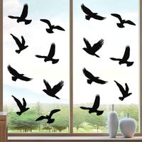 Lot de 20 Autocollants de fenêtre Anti-Collision en Forme d'oiseau pour empêcher Les Gens et Les Oiseaux de Frapper sur la vitre