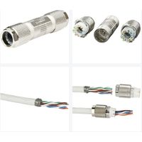 Metz connect 130863-02-E 8-way sensor connector, Cat7a, Female, IDC / IDT Female