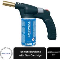 Campingaz TH2000PZ Piezo Ignition Blowlamp with CG1750 Gas Cartridge, Blue