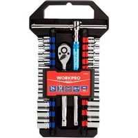 Jeu Cliquet Douilles Workpro 3/8" 24p Polyvalence Métrique-sae - Workpro