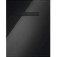 Placa de empuje TECElux con funcionamiento manual, cumplimiento: cristal negro, teclas negras - 9650005