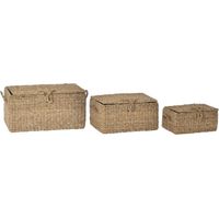 Panier déco en jonc de mer pour intérieur nature - Teinte naturelle beige jonc de mer