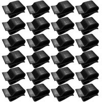 30 attaches de câble noires à double fil pour câbles de châssis de remorque, fournitures de câblage, serre-câbles pour panneaux solaires, serre-câbles pour châssis de remorque-2.5X1.4cm-Black