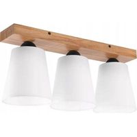 Lamkur LULA lampe blanc bois chêne 50 cm