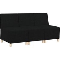 Unité de Sofa Modulaire Sans Accoudoirs 3 pcs,Sofa pour Salon,Banquette Noir CFW790173