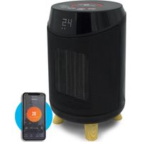 Chauffage d'appoint céramique connecté 2000W – Silencieux 50dB – Pour surface jusqu'à 30m² – Programmable WiFi – Thermostat intégré – Air&Me