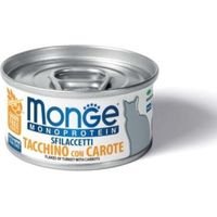 Monoprotéine pour chat Monge à la dinde et aux carottes 80 g