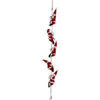 Paris Prix - Guirlande De Noël santa Grimpeur 110cm Rouge
