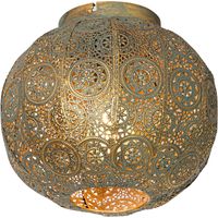 QAZQA baloo - LED Dimmable Plafonnier variateur inclus - 1 lumière - Ø 28.5 cm - Vert - Oriental - éclairage intérieur - Salon I Chambre I Cuisine I Salle à manger