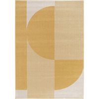 Tapis salon et chambre 200x290 beige et jaune tissé motif géométrique CONTUNI