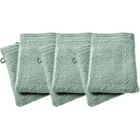 Lot de 6 gants de toilette éponge "Spa" 15 x 21 cm / 400 gr/m² - "Spa" Menthe