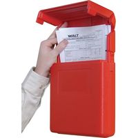 Boîte à documents L333xH400 mm DIN A4 portrait ouverture en façade rouge JUSTRITE