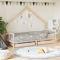 Cadre de lit pour enfants gris 80x200 cm bois de pin massif vidaXL