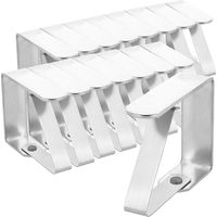 16x Pince à nappe, Acier inoxydable, Antirouille, Intérieur et extérieur, Table de jardin