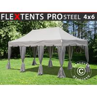 Carpa plegable Carpa Rapida FleXtents PRO Steel "Peaked" 4x6m