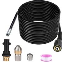 15m Déboucheur Canalisation Pour Karcher Nettoyeur Haute Pression Déboucheur Canalisation Professionnel Compatible K2-K7/HD/HDS 180Bar 60C°