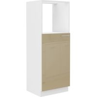 Küchen Midi Hochschrank 60 Lara Cappuccino Hochglanz Küchenzeile Küchenblock