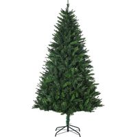 Albero di Natale Artificiale 180cm 786 Rami 2 Sezioni Base Metallo Verde