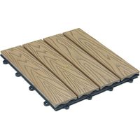 HOME DELUXE Piastrelle a incastro in WPC BAVARO PREMIUM - teak 1 m²