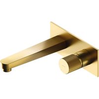 OMNIRES Contour - Miscelatore da incasso per lavabo, installazione a 2 fori, con corpo incasso, oro spazzolato CT8015GLB
