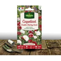 Graines de Pavot (Coquelicot) double Shirley varié - Vilmorin/Sachet