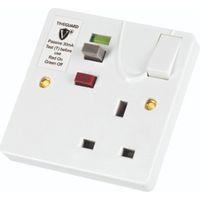 Timeguard Valiance+ WI-RCD02WPVN RCD-Protected Single Gang Switched Socket White