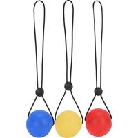 3 Balles Anti-Stress pour Main et Poignet - Rééducation, Renforcement et Massage (Jaune 15°, Rouge 25°, Bleu 30°)