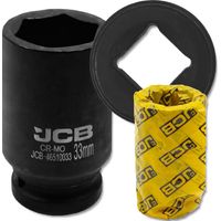 Douille à impact profonde JCB 3/4" Cr-Mo 6 pans 33 mm