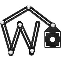 Règle de positionnement de trou de mesure d'angle en alliage métallique, outil de mesure d'angle, règle de mesure d'angle, positionnement de ceinture pour le travail du bois et du carrelage
