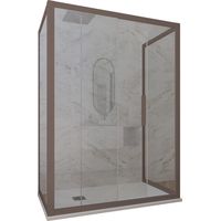 Parois douche 3 côtés 70x130 coulisse Chocolat Deco Trio