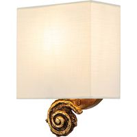 Elstead Swirl Lampada da Parete con Paralume, Foglia Oro