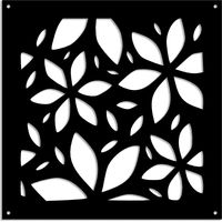 VENUS - Pannello in PVC traforato - Parasole - Misura: 73x73 cm - Colore: nero