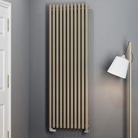 Mocha Horizontal Designer Radiator Oval Column Central Heating Rads 1800 x 590mm