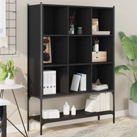 Bibliothèque, Étagère de Rangement, Meuble Étagère noir 102x30x141,5 cm bois d'ingénierie WFE798936 DESIGN IN
