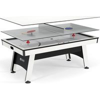 Table multi-jeux 3 en 1 – Air hockey, ping-pong et plateau dînatoire – Dimensions 207 x 113 x 81 cm – MDF et PVC