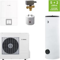 Bosch CS3400iAWS Split-Luft-Wasser-Wärmepumpen-Paket 4,3 kW mit 200-l-Speicher