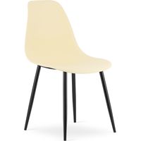 Chaise WAT crème / pieds noirs x 1
