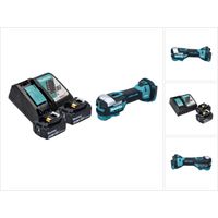 Makita DTM 52 RM utensile multifunzione a batteria 18 V Starlock Max Brushless + 2x batteria 4,0 Ah + caricabatterie