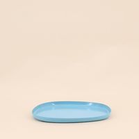 Plateau en métal organique bleu 19cm