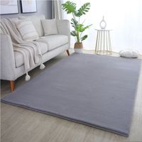 Tapis uni doux à courtes mèches Hector Gris 240x340