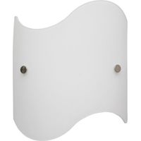 Applique 1xE27 Finition Chrome Plaque de Verre Blanc E-Energy