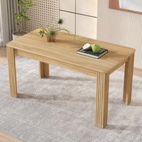 Table Ă manger rectangle de 116 cm - 4 Ă 6 personnes, table basse de salon cuisine, couleur naturelle