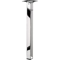 Pata de mesa de centro cuadrada HETTICH fija de acero cromado gris HETTICH