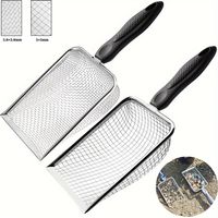 Set of 2 Soil Sifting Scoops with Handles (3.8 mm and 5 mm Mesh) — For Gardening Rock Sifter Soil Sifter Sifting Scoop
