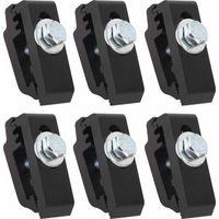 Pinces de couverture de lit de camion, 6 pièces, en aluminium 1112514, montage de capuchon Low Pro pour la plupart des lits, noir