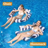 Fauteuil Flottant De Piscine – Chaise Longue Gonflable – 76 X 40,5 X 61 Cm – Maille + PVC – Léger Et Pliable – Pour Plage, Lac, Vacances