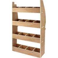 Monster Shop – Meuble de rangement en contreplaqué pour Citroën Berlingo II SWB – 4 étagères avec 16 compartiments – Installation au-dessus des passages de roues