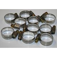 10x Edelstahl W2 Schlauchschelle 12mm breite Inox Schelle 80-100mm