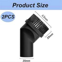 Brosse pour aspirateur, lot de 2 brosses à poussière de 35 mm, brosses pour meubles, convient aux aspirateurs de taille moyenne.
