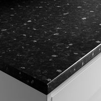 Laminate Worktop - Black Slate Effect 600mm x 38mm x 3m